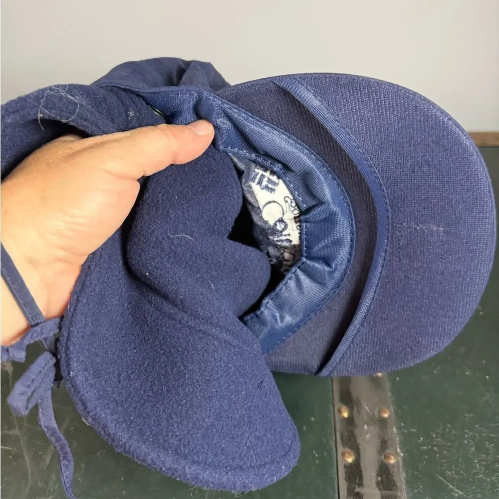 Columbia 2 In One Sports Trapper Hat Blue Shell Sherpa Lined Ear Flaps L Youth